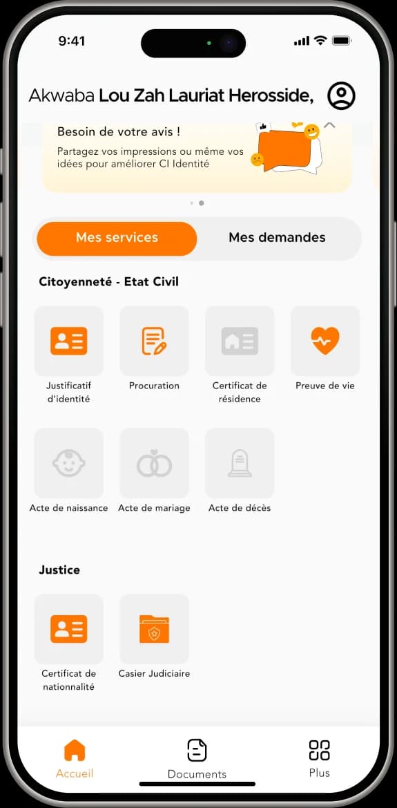 Services CI Identité
