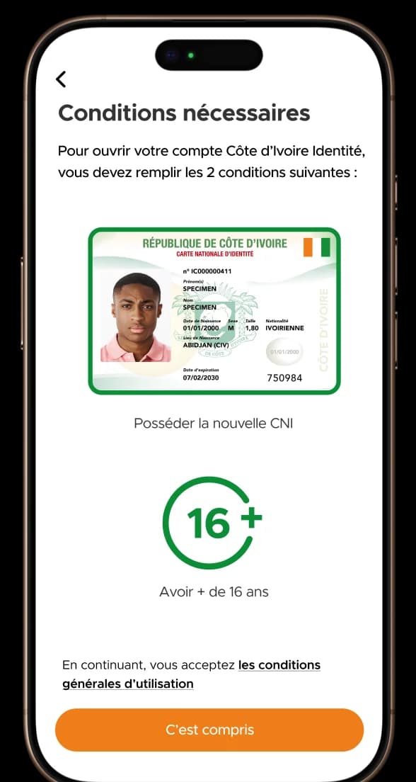 iPhone Conditions CI Identité